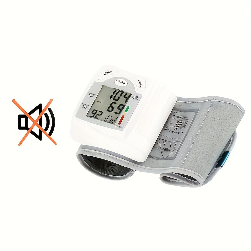 Automatic Wrist Blood Pressure Monitor with Large LCD Screen - Adjustable Cuff, Pulse Rate Detection, Irregular Heartbeat Alert, Battery-Powered (Batteries Not Included), Safe for Adults, 36V Or Lower, President's Day And Start Of School Season