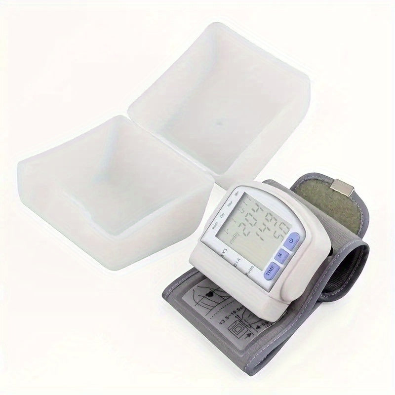 Wrist Blood Pressure Monitor - A Digital Sphygmomanometer with a Large LCD Display, an Adjustable Wrist Strap, And a Durable PP Storage Box, It Is Battery-Operated And Has The Functions of Easily Readable Heart Rate And Mem