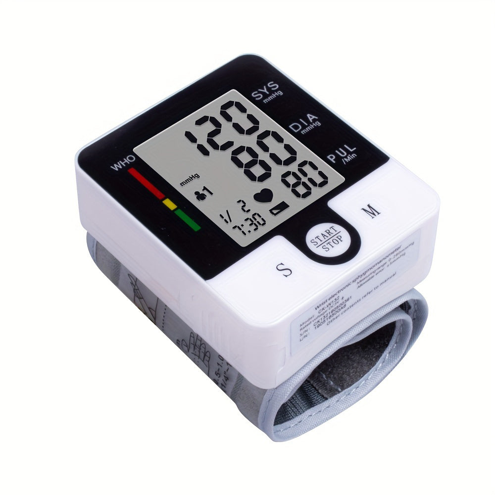 CHANGKUN Digital Wrist Blood Pressure Monitor for Adults - Automatic Sphygmomanometer with Heart Rate, Adjustable Cuff & Memory Storage (2 AAA Batteries Not Included), Medical Wrist Device | Userfriendly Design | Easy Button Interface, Blood Pressure