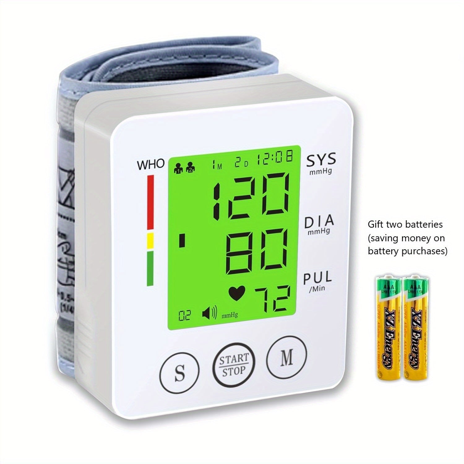CHANG KUN Automatic Wrist Blood Pressure Monitor with Voice & Color Screen - Talking Blood Pressure Cuff, Large LCD Display, Adjustable Cuffs, Battery-Powered for Home Use, Includes Carrying Case, Blood Pressure Monitor, Medical Device, Modern Medical